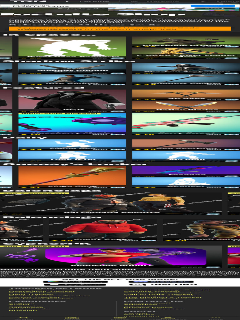 Fortnite Item Shop Today S Fortnite Shop Cosmetics And Skins Pdf