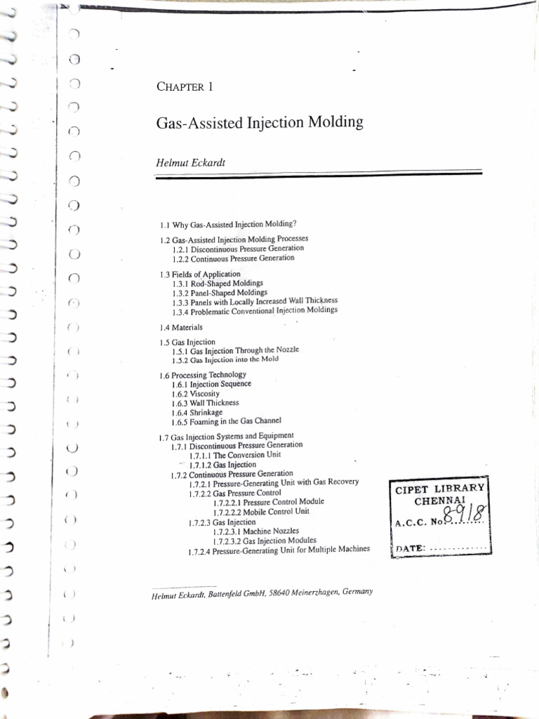 Gas Assisted Injection Molding | PDF