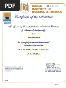 Dra Certificate