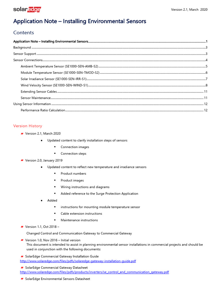 Environmental Sensor Installation Guide | PDF | Sensor | Wire