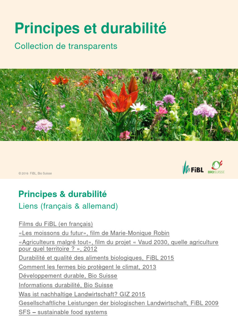 Agriculture biologique et durabilité | PDF | Agriculture biologique ...