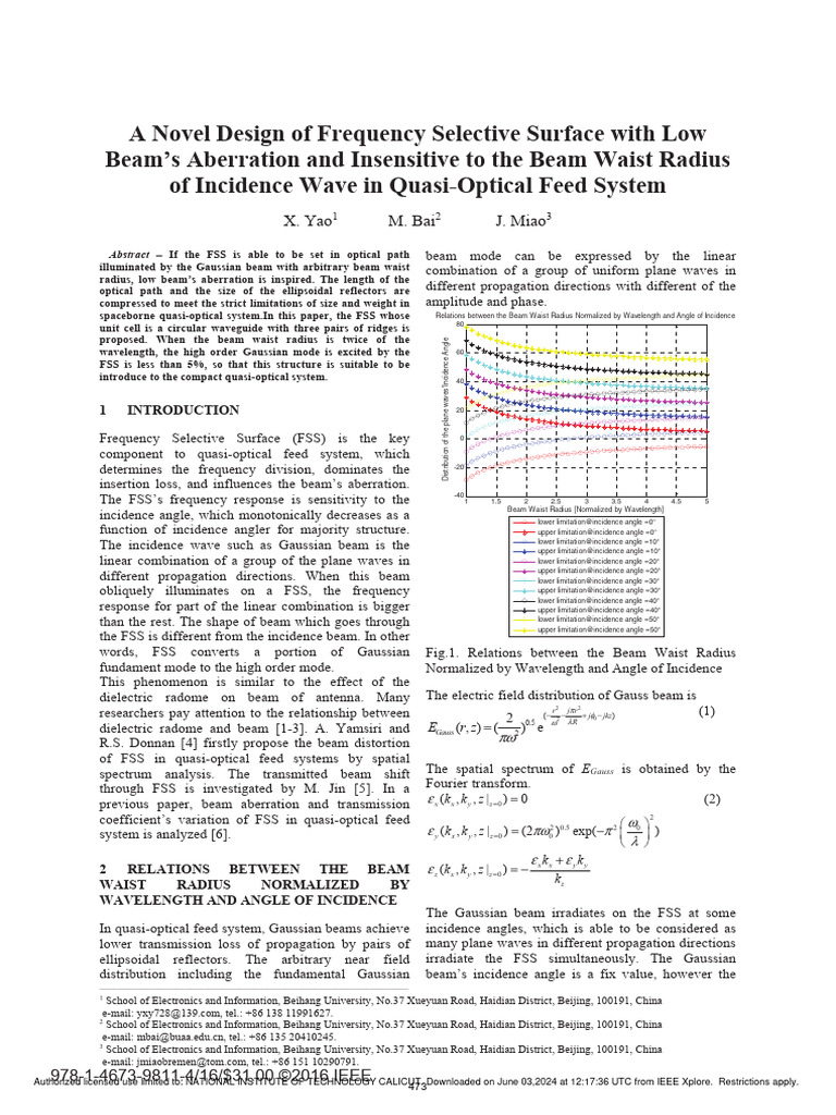 A Novel Design of Frequency Selective Surface With Low - Ieee - Conf ...