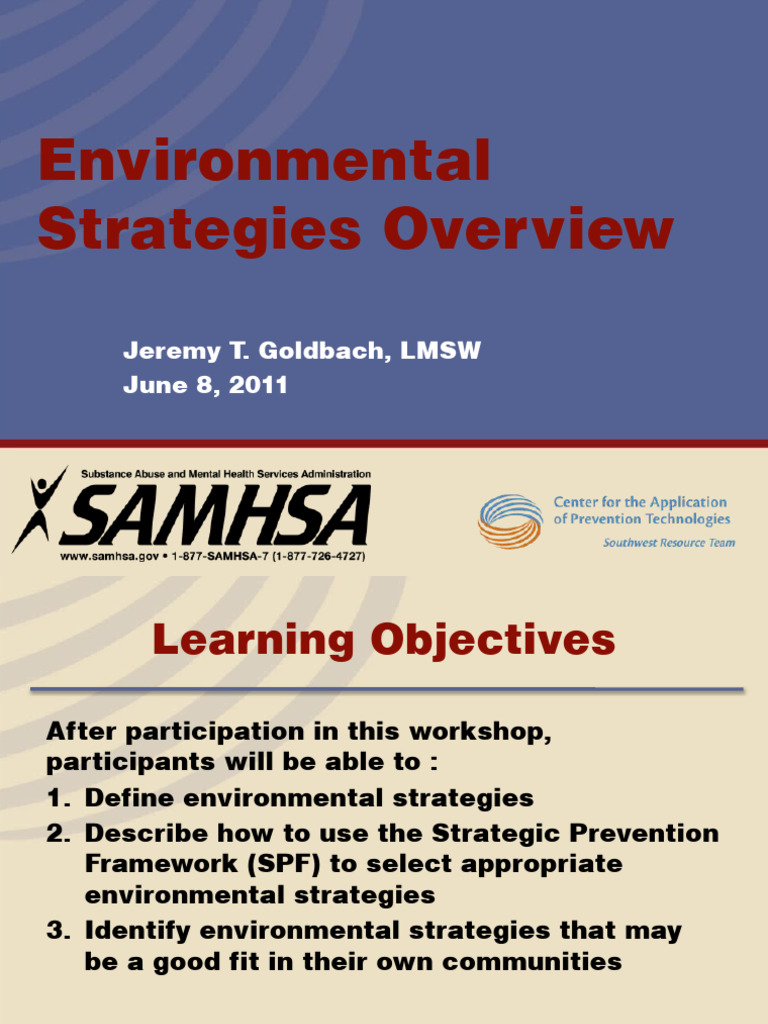 Overview of Environmental Strategies | PDF | Strategic Planning | Policy
