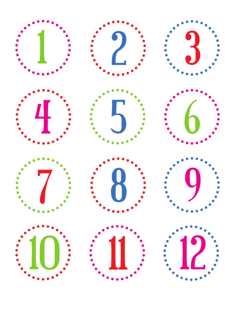 number stickers