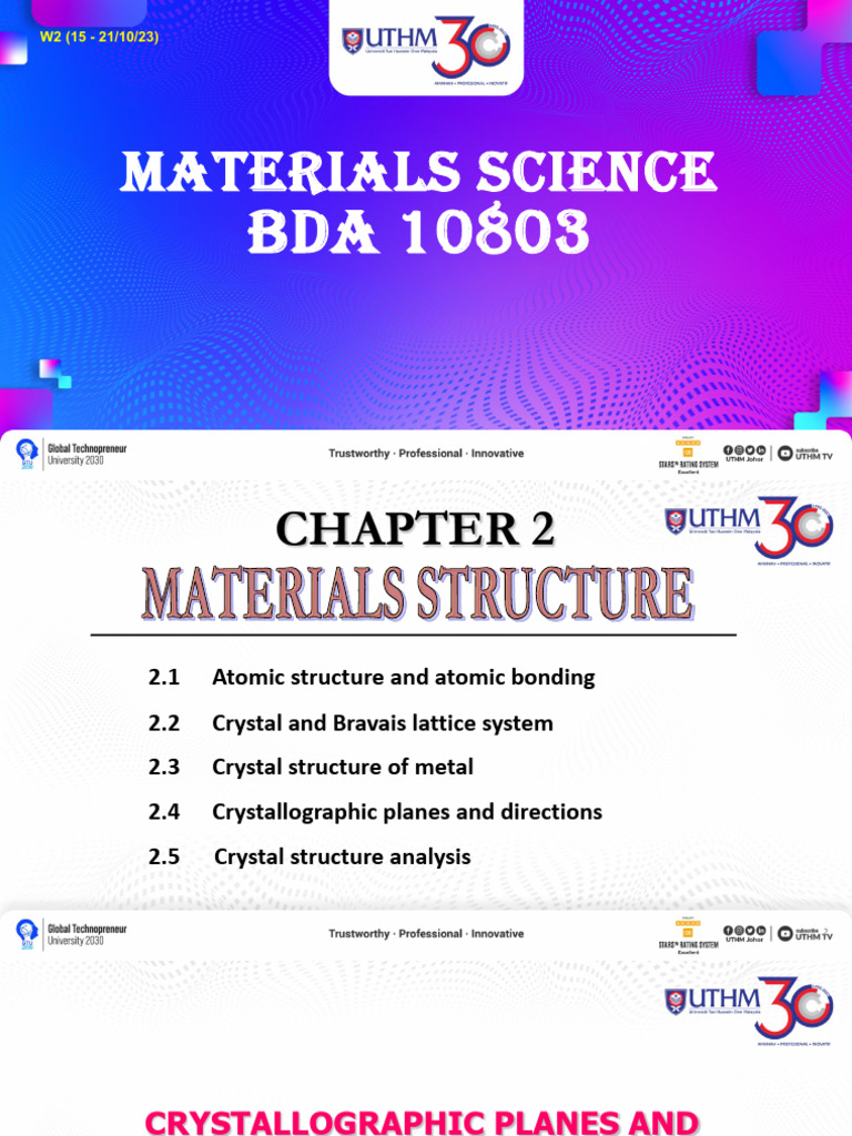 W 2 Chapter 2 B | PDF | Crystal Structure | Crystal