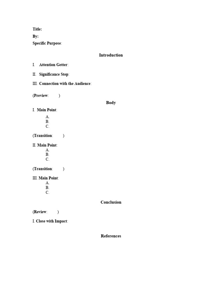 Outline Template PDF