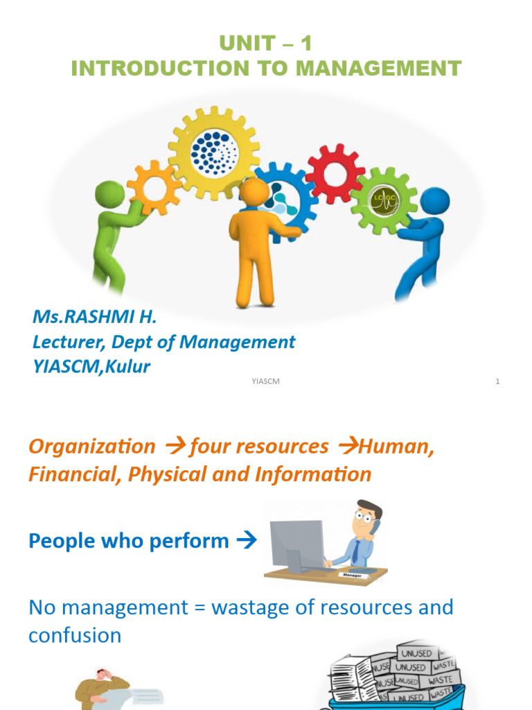 Unit - 1 Functions of Management | PDF | System | Motivation