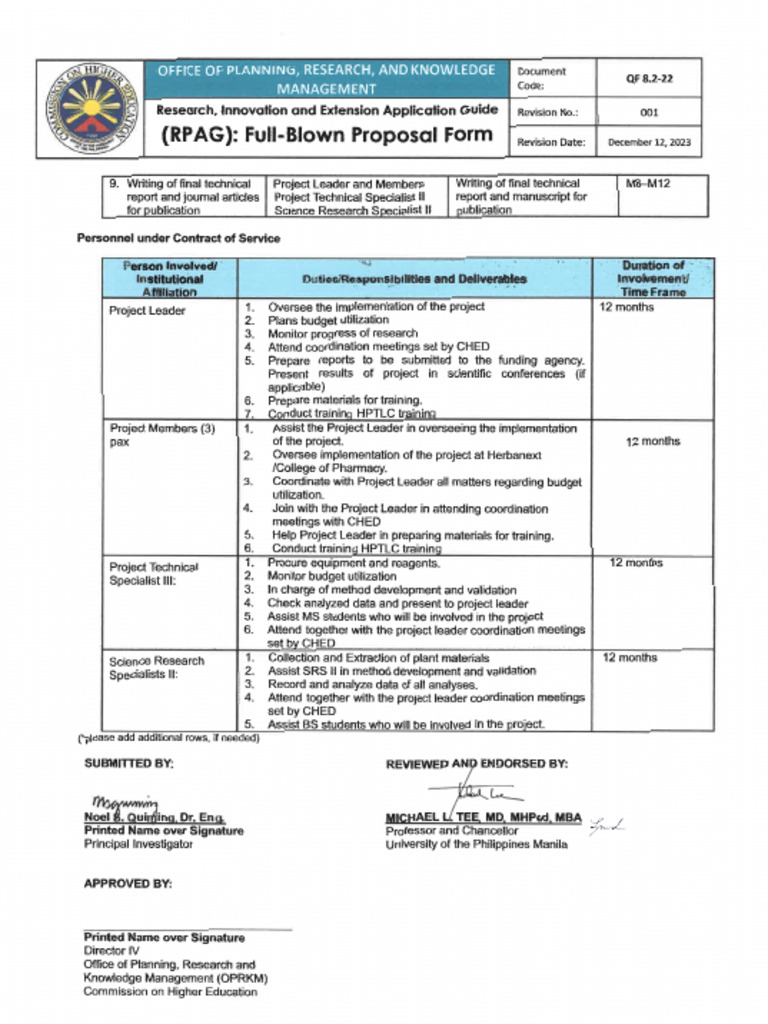 Devt-Validation of HPTLC & LC-QTOF CHED Proposal (Esig) | PDF