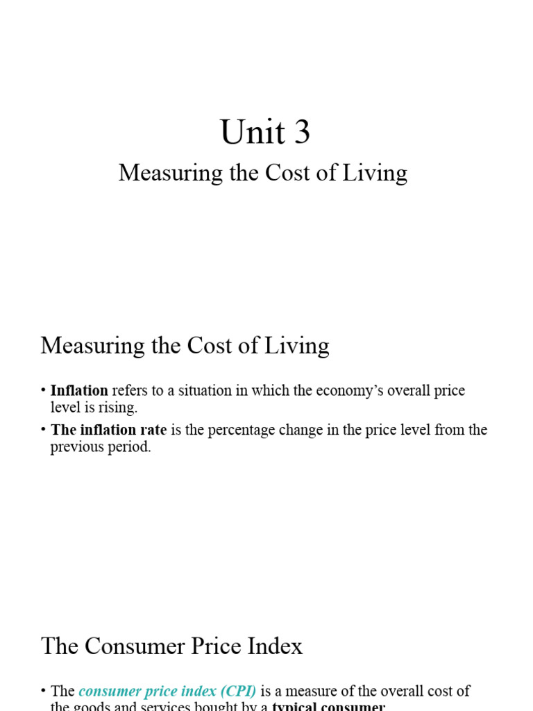 Understanding Cost of Living and CPI | PDF | Cost Of Living | Consumer ...