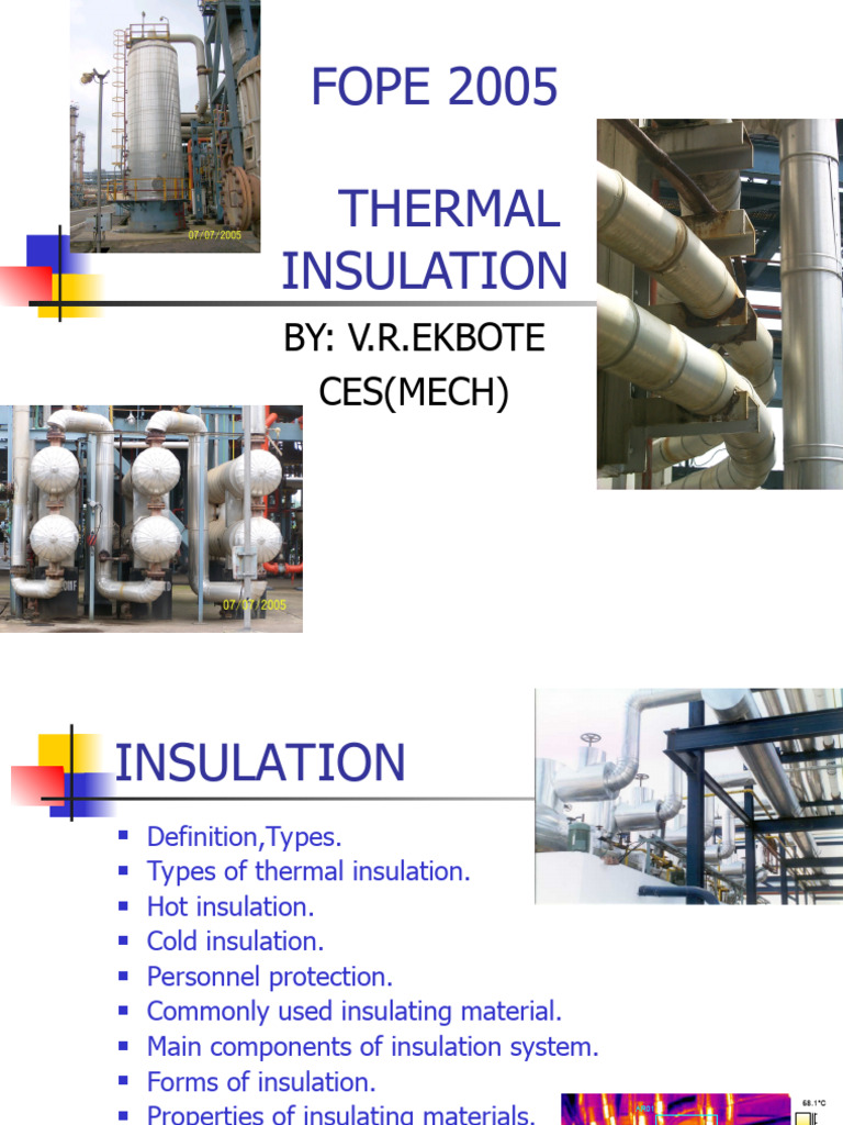 Industrial Thermal Insulation Overview | PDF | Thermal Insulation ...