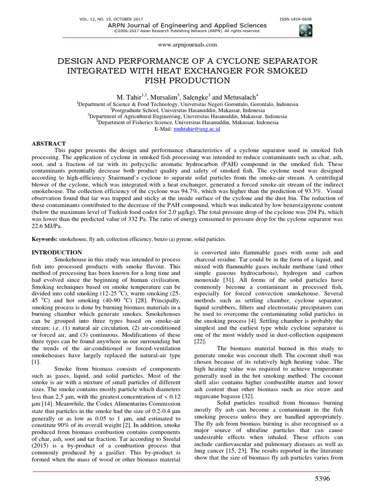 design-and-performance-of-a-cyclone-separator-integrated-with-heat