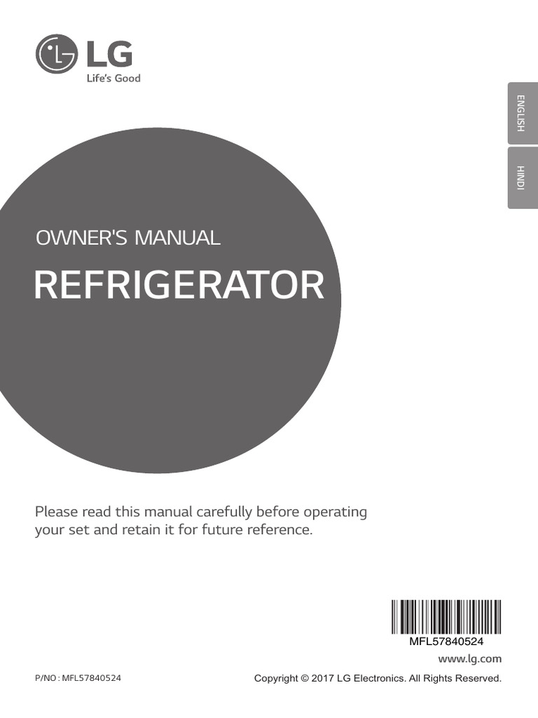 Refrigerator: Owner'S Manual | PDF | Refrigerator