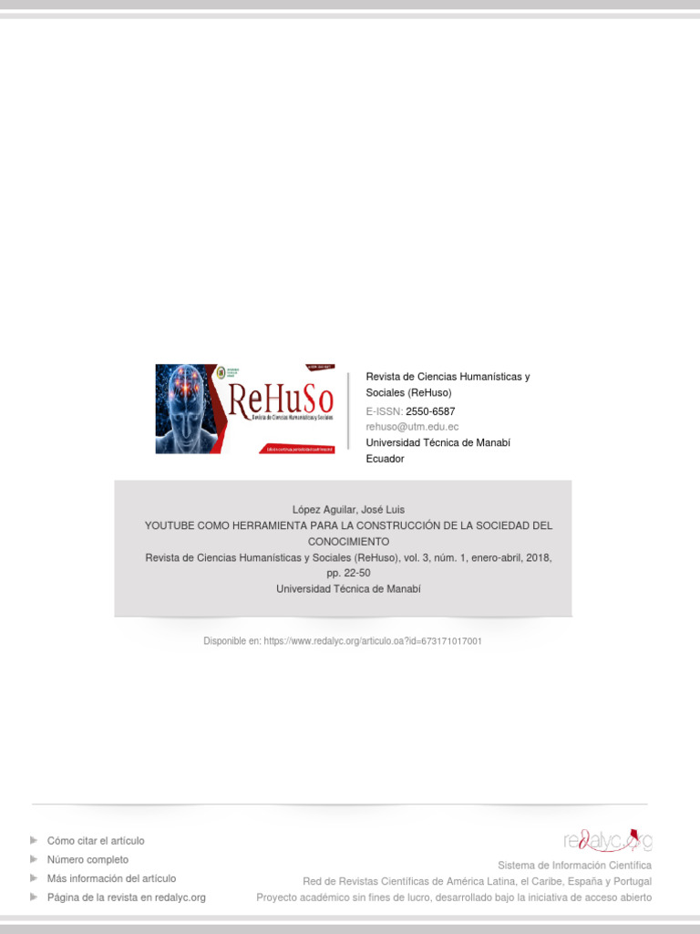 Revista de Ciencias Humanísticas Y Sociales (Rehuso) 2550-6587 | PDF ...