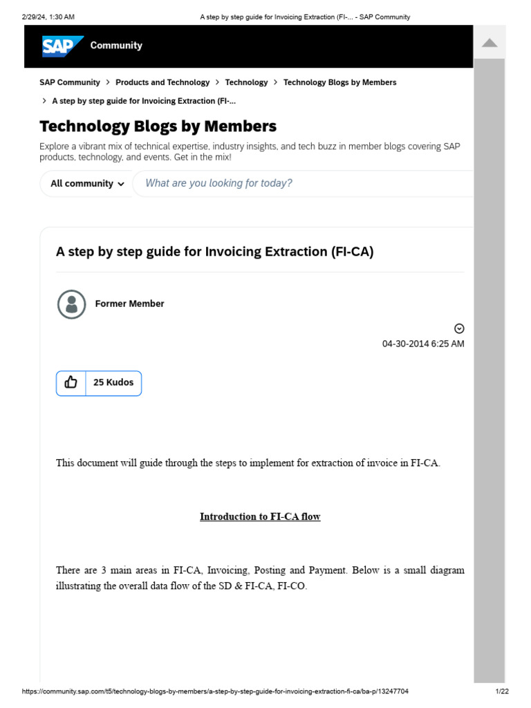 Invoice Extraction Guide for SAP FI-CA | PDF | Invoice | Computing