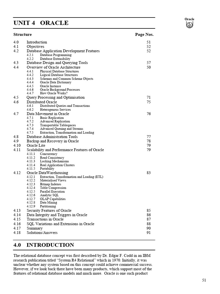 Oracle Database Features and Tools | PDF | Databases | Database Index