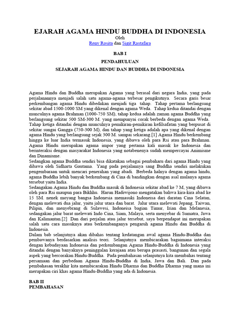 Sejarah Agama Hindu di Indonesia