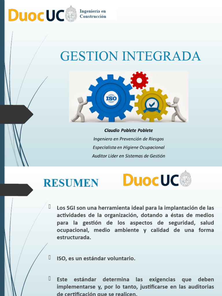 Sistema de Gestión Integrado ISO en Construcción | PDF | Planificación