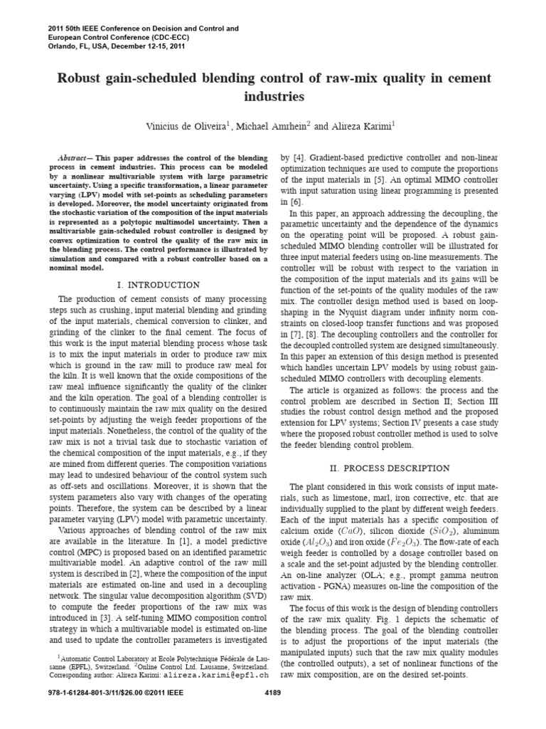 CDCECC11 - 1065 - MS Official | PDF | Control Theory | Applied Mathematics