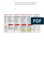 Nuevo Horario de Recuperación de Clases 2ºD