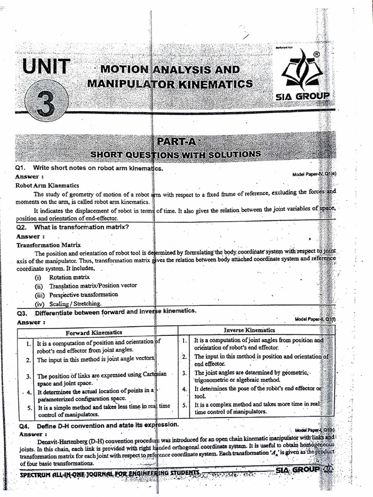 Industrial Robotics R16 - Unit-3 | PDF