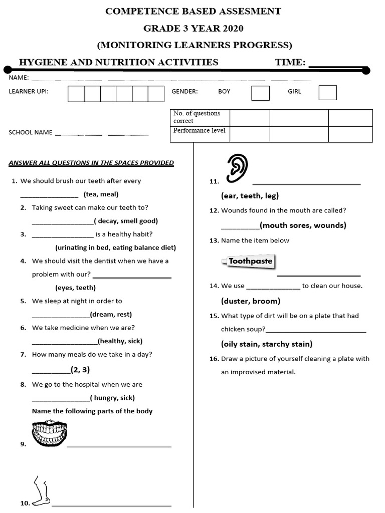Hygiene and Nutrition Activities for Grade 3 | PDF | Human Tooth | Hygiene