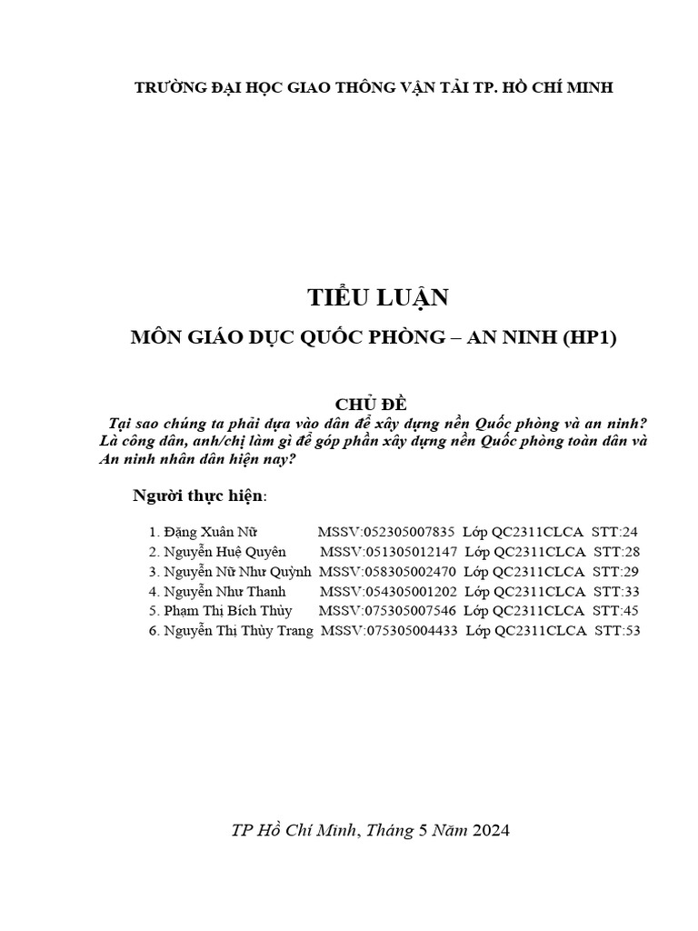Image Tiêu Chí Hiền image beautiful image beautiful image beautiful - Tiểu luận HP1 | PDF