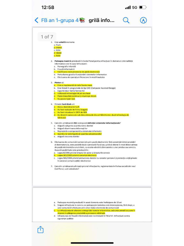 Grile Informatica Economica | PDF