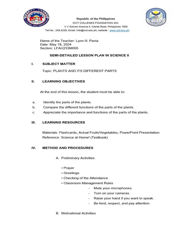 [LNP] - Science Grade 2 Lesson Plan | Download Free PDF | Seed | Plants