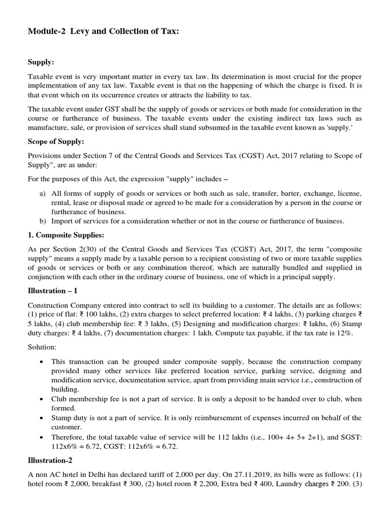 GST Taxable Events and Supply Types | PDF | Taxes | Value Added Tax