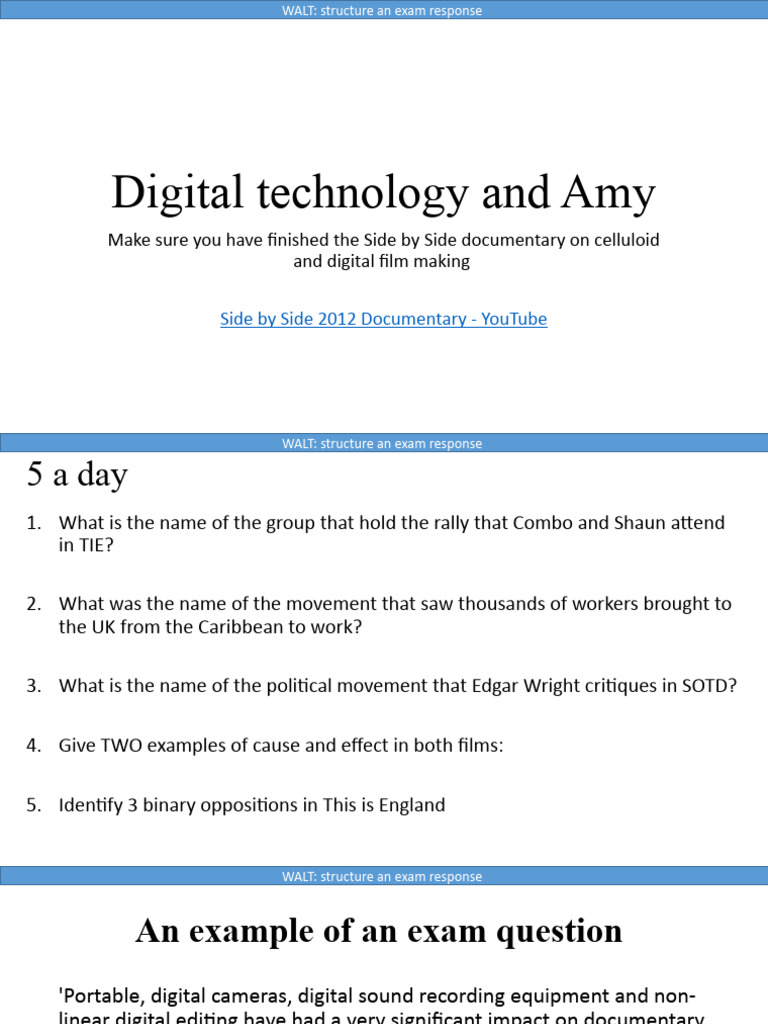 Impact of Digital Tech on Amy Documentary | PDF | Documentary Film ...