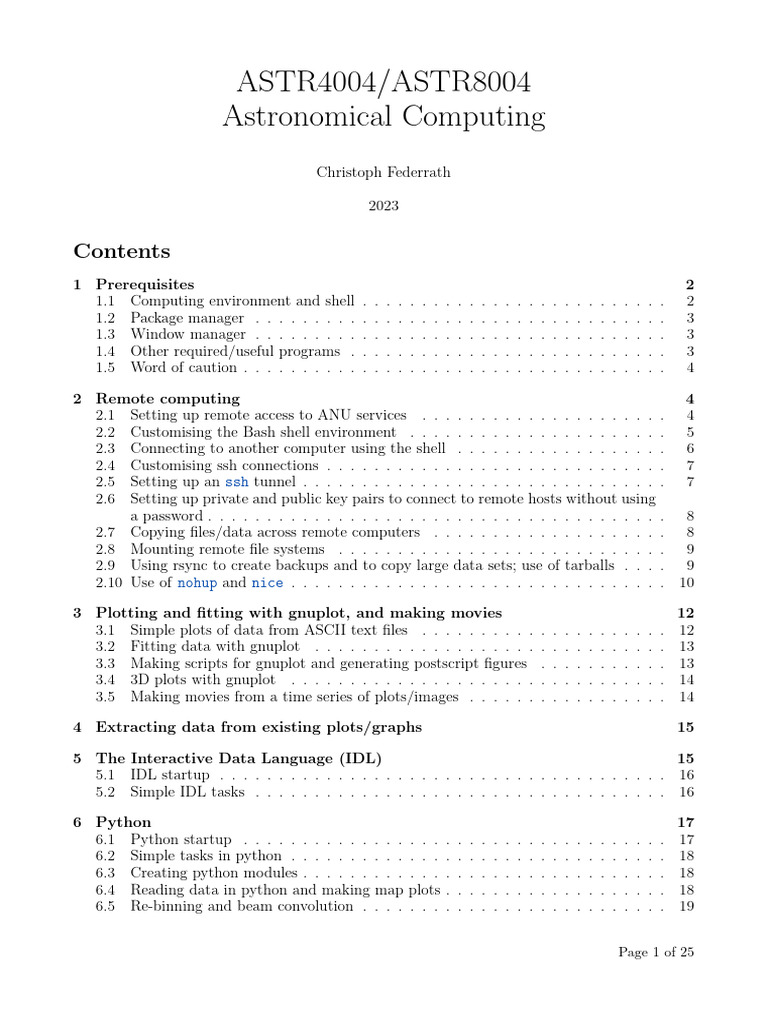 Federrath Astro Computing Course 2023 | PDF | Operating System | Shell ...