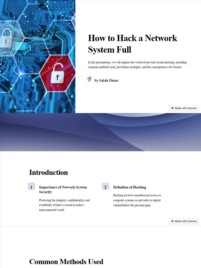 How To Hack A Network System Full | PDF | Security | Computer Security