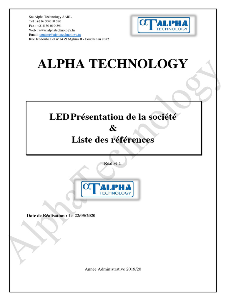 Presentation Alphatec | PDF | Tunisie | Informatique