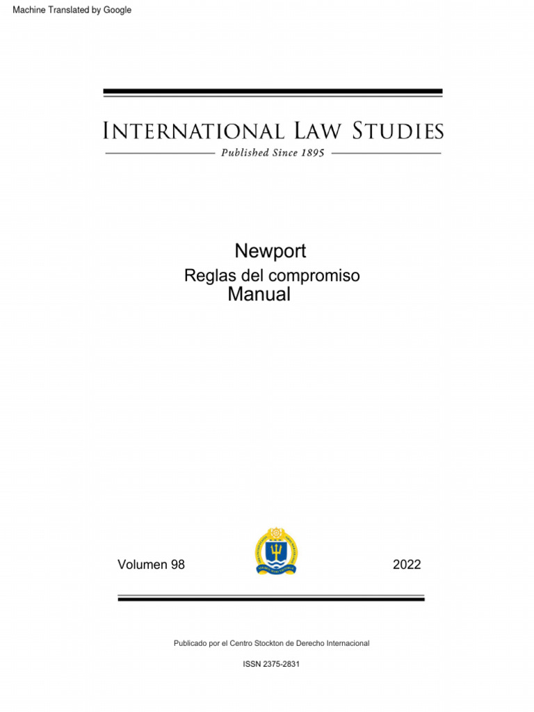 Manual de Reglas de Enfrentamiento ROE | PDF | Estado (política) | Ley ...