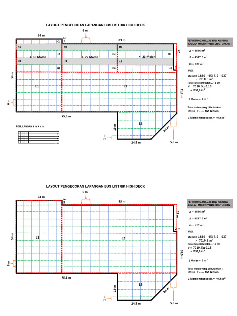 [REVISI] Layout Pengecoran Bus Listrik HD | PDF