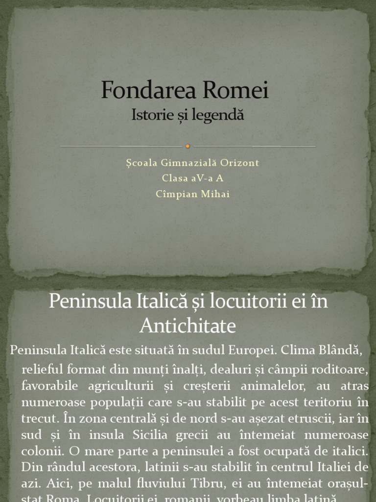Fondarea Romei | PDF