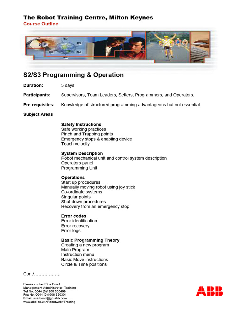 S2/S3 Robot Training Course Overview | PDF | Computing | Computer Science