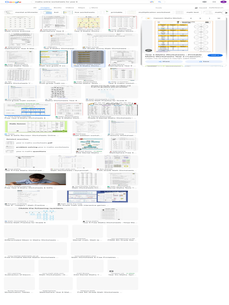 Maths Online Worksheets For Year 6 - Google Search | PDF | Mathematics