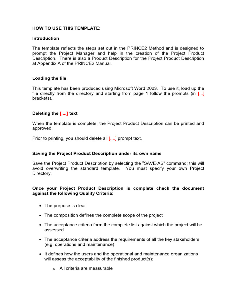 Projectproductdescription | PDF | Computer File | Engineering Tolerance