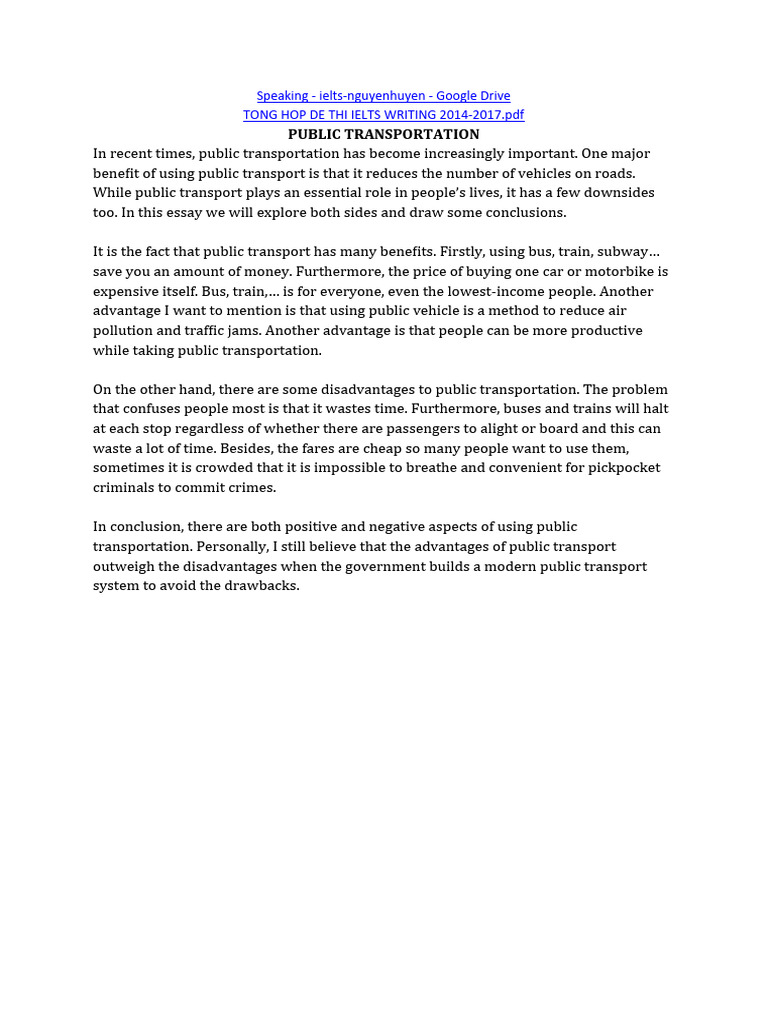 Public Transport Pdf