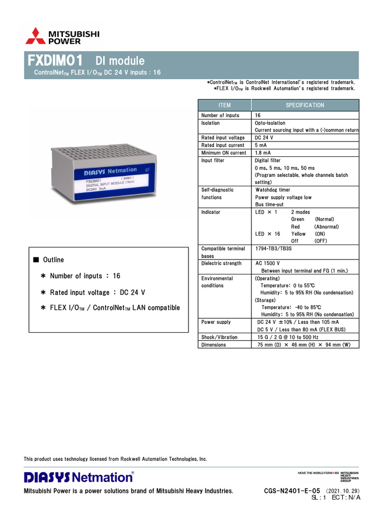 ControlNet FLEX I/O 24V 16-Input Module | PDF | Power Supply | Computer ...
