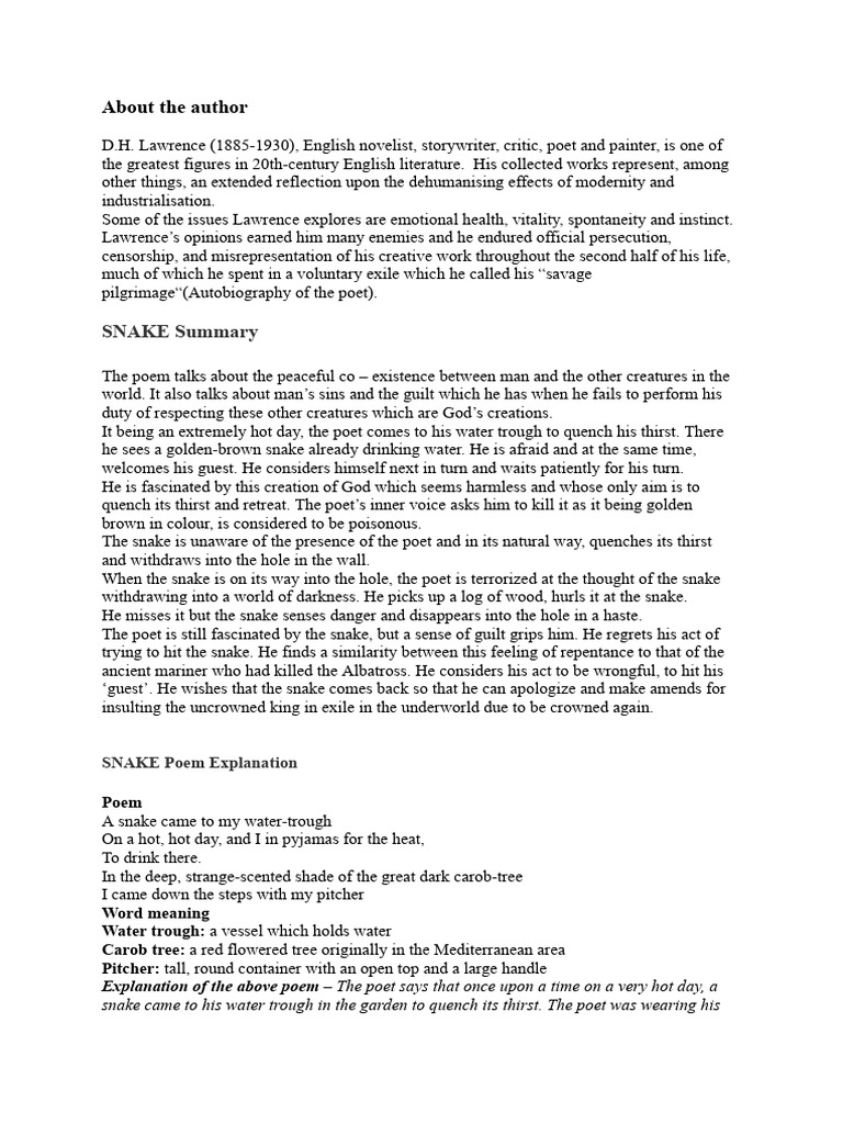 snake-short-summary-pdf-poetry