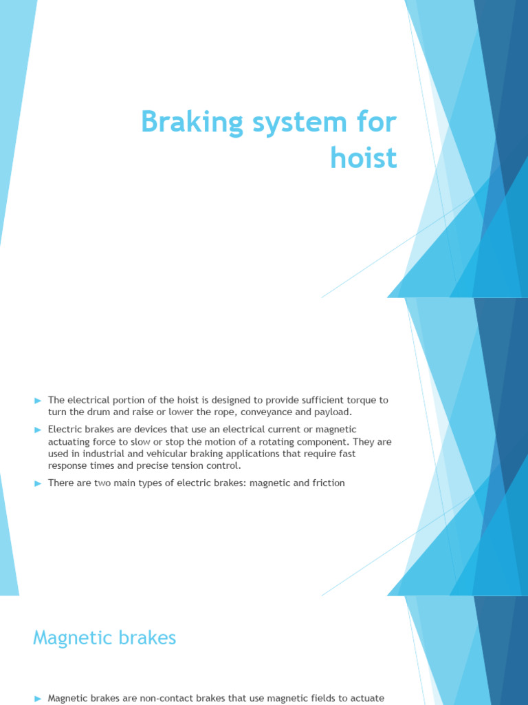 Braking System For Hoist | PDF | Brake | Power (Physics)