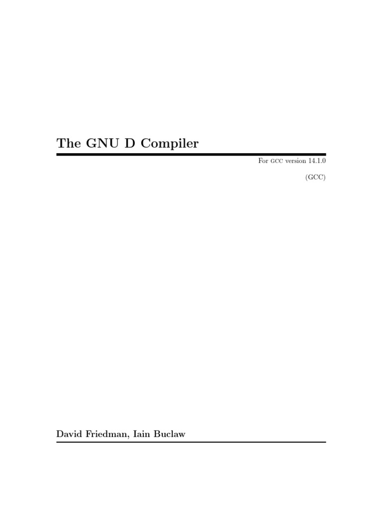 GNU D 14.1 Manual | PDF | Pointer (Computer Programming) | Library ...