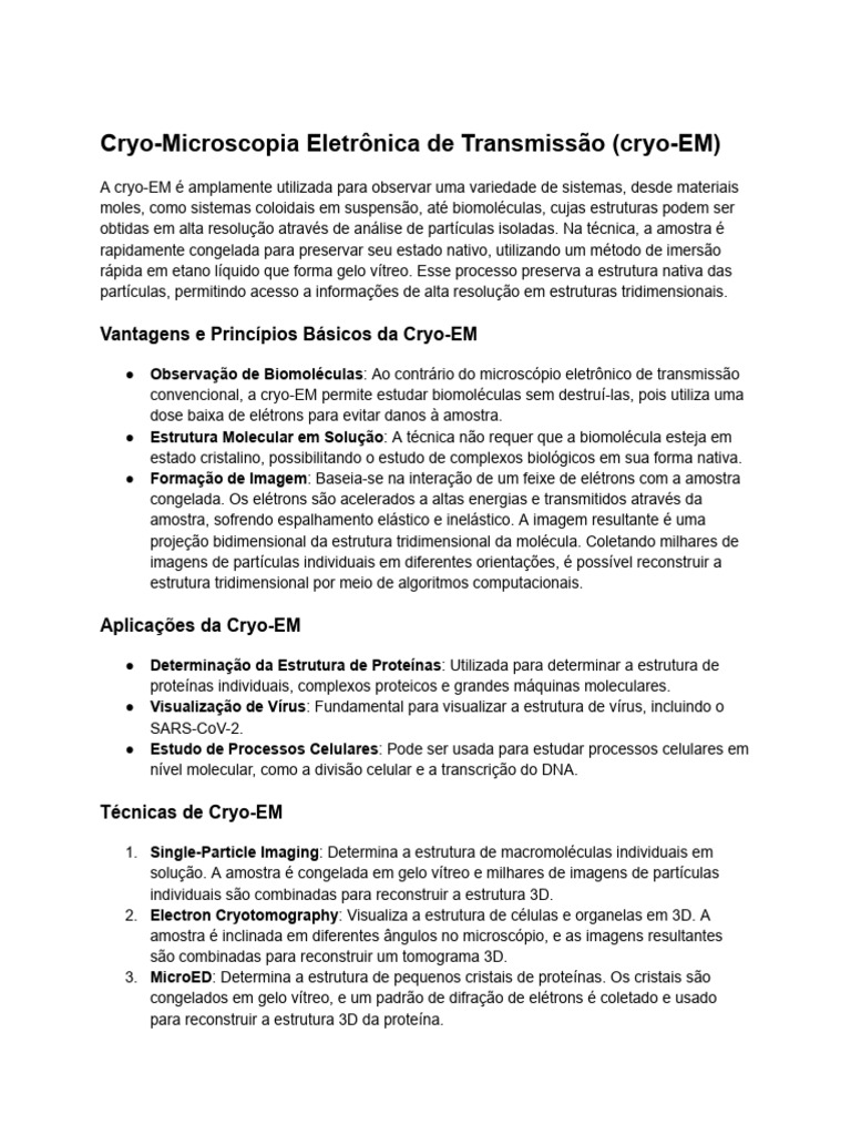 cryo-em-2-pdf-cristalografia-de-raio-x-microscopia-eletr-nica-de