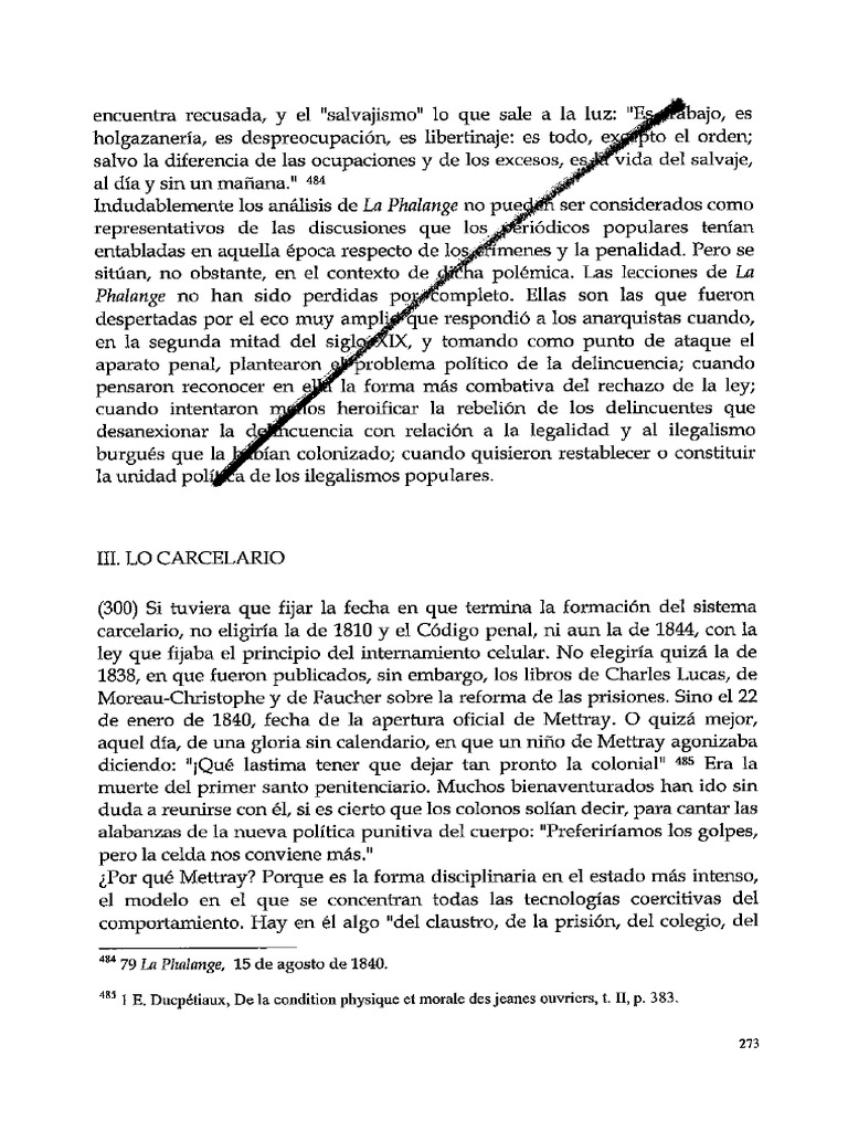 Foucault Vigilar y Castigar - Lo Carcelario | PDF