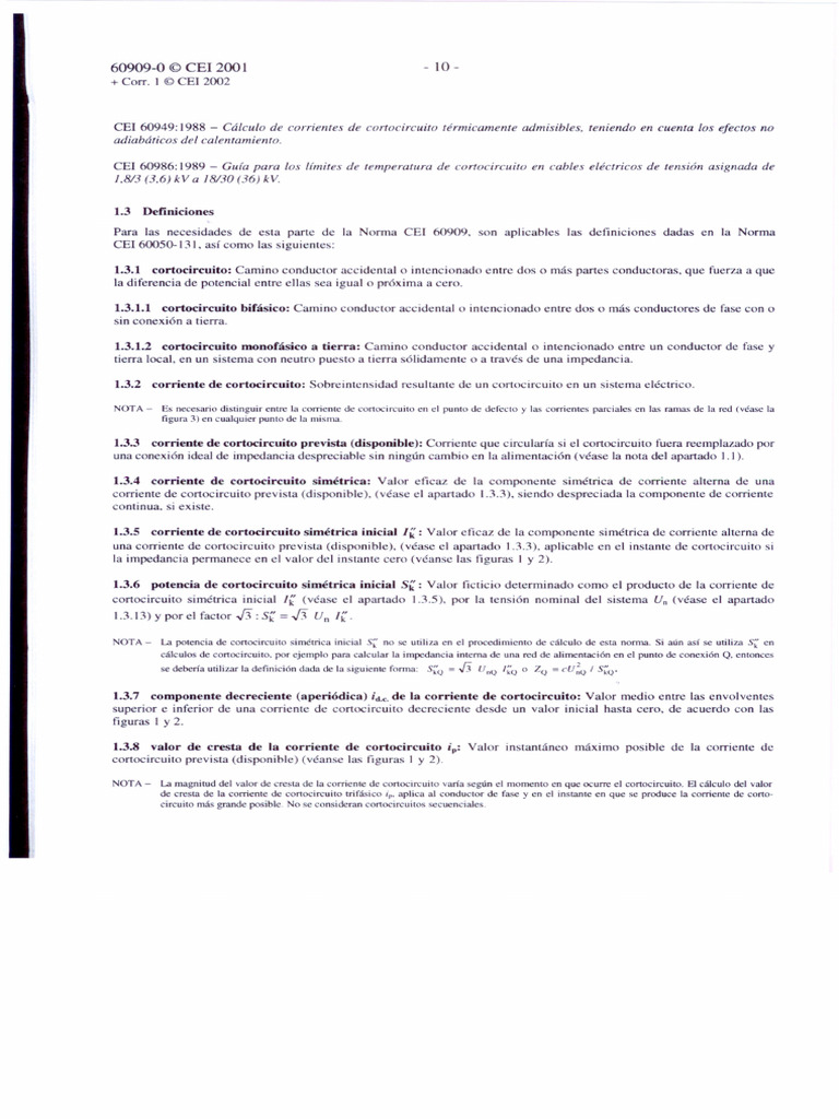 Norma Internacional Cei Iec 60909 0 Corrientes De Ccpdf 9 10 Pdf