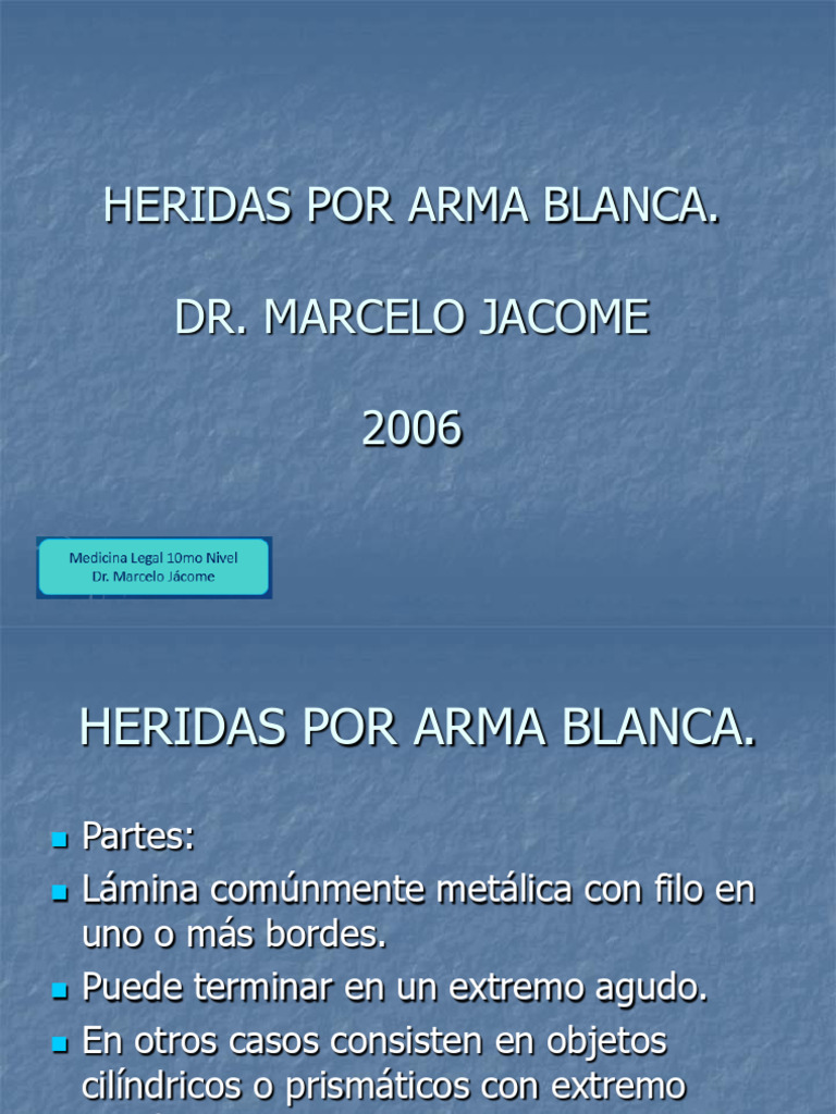 Tipos de Heridas por Arma Blanca | PDF | Cuchillo