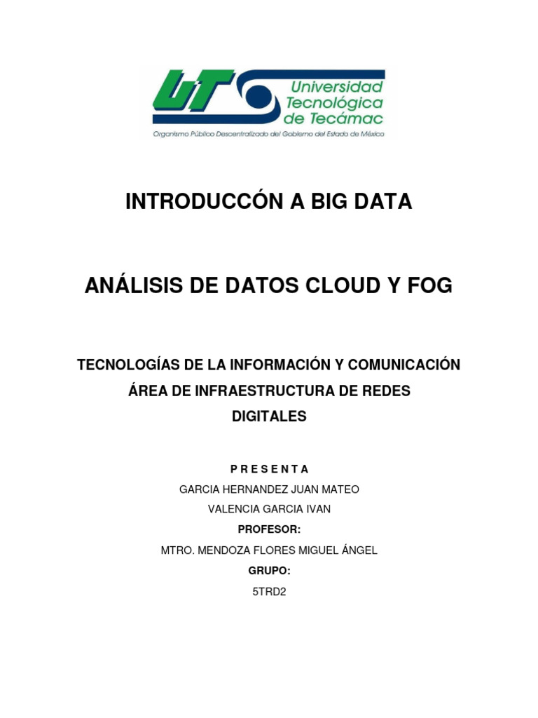 Cloud y Fog | PDF | Computación en la nube | Internet de las Cosas