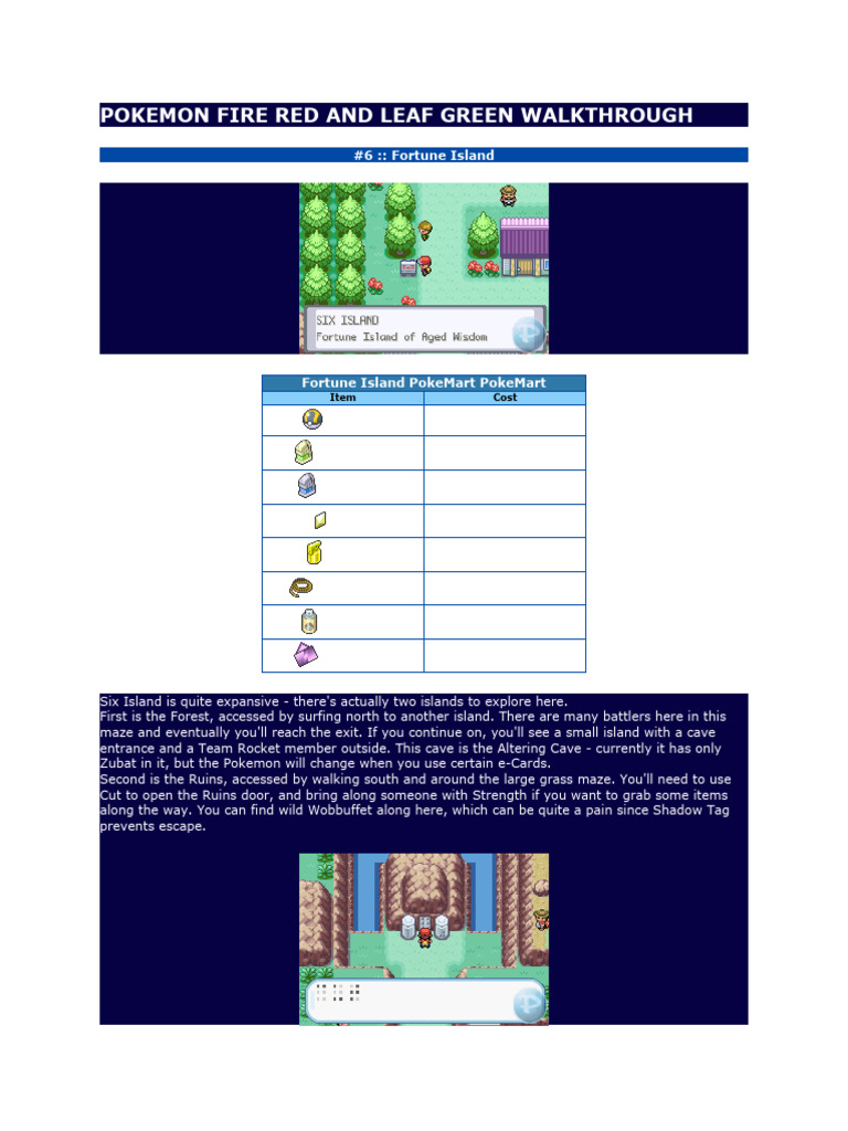 Part 24 POKEMON FIRE RED AND LEAF GREEN WALKTHROUGH | Download Free PDF ...